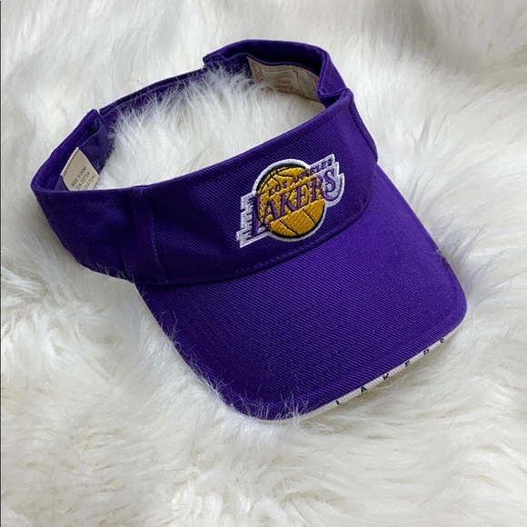 Vintage Other - VTG NBA Lakers Basketball Velcro Visor Hat